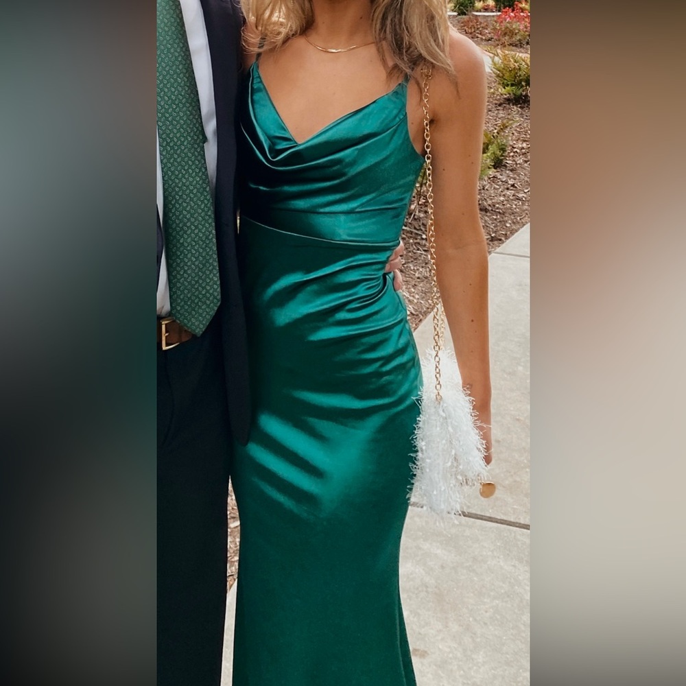 HELLO MOLLY EMERALD GREEN LONG DRESS FORMAL